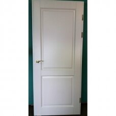 Durys medinės juodalksnio dažyta baltai